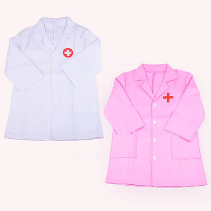 Doctor's clothes, long-sleeved nurse's children's performance clothes, family toys ALPENZO