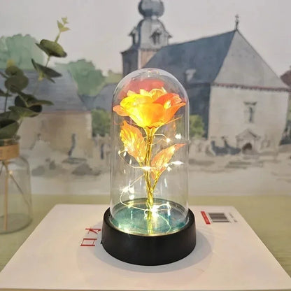 Rose Light Beautiful Realistic Looking Night Light Rose Eternal Flower Party Supplies LED Simulation Rose Flower Valentine's Day - ALPENZO