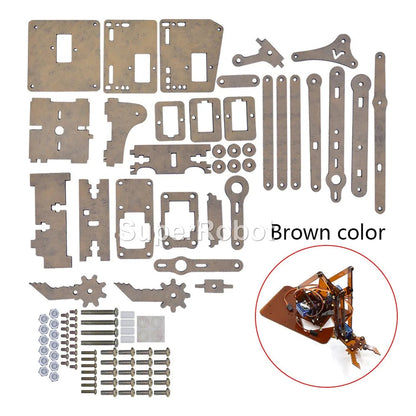 SG90 MG90S 4 Dof Unassembly Acrylic Mechanical Robot Manipulator Claw Kit For Arduino Robot Arm STEAM Kit Programming Robot Arm ALPENZO