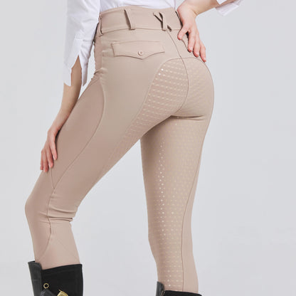 Professional horse riding pants silicone anti-slip quick-dry tight-fitting cycling sports pants for equestrian exams