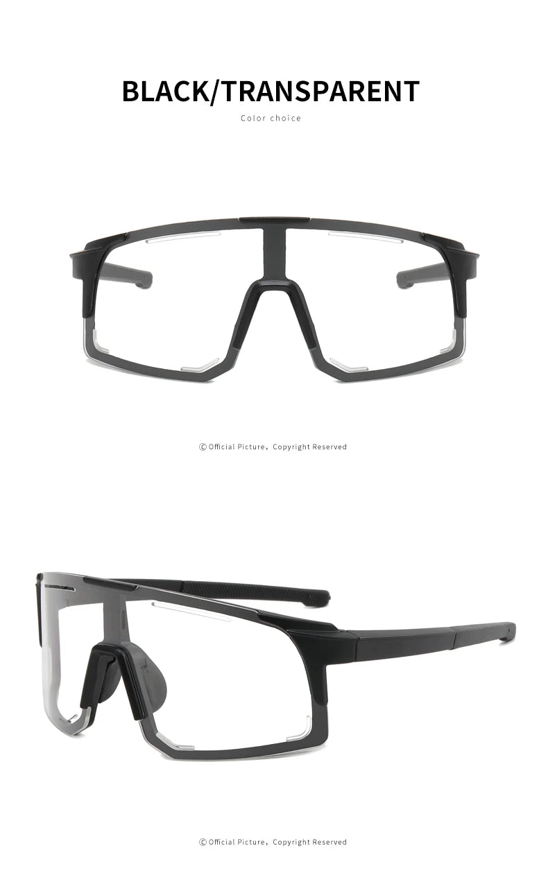 New Bicycle Sunglasses UV Protective Windshield Glass Men's and Women's Wear Lenses Road Cycling Sports Glasses Outdoor Glasses