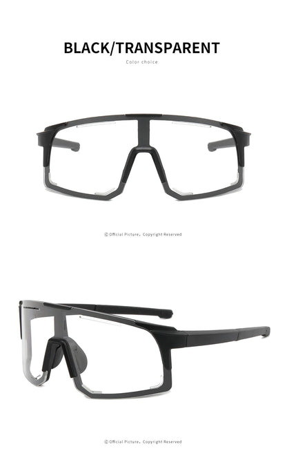 New Bicycle Sunglasses UV Protective Windshield Glass Men's and Women's Wear Lenses Road Cycling Sports Glasses Outdoor Glasses