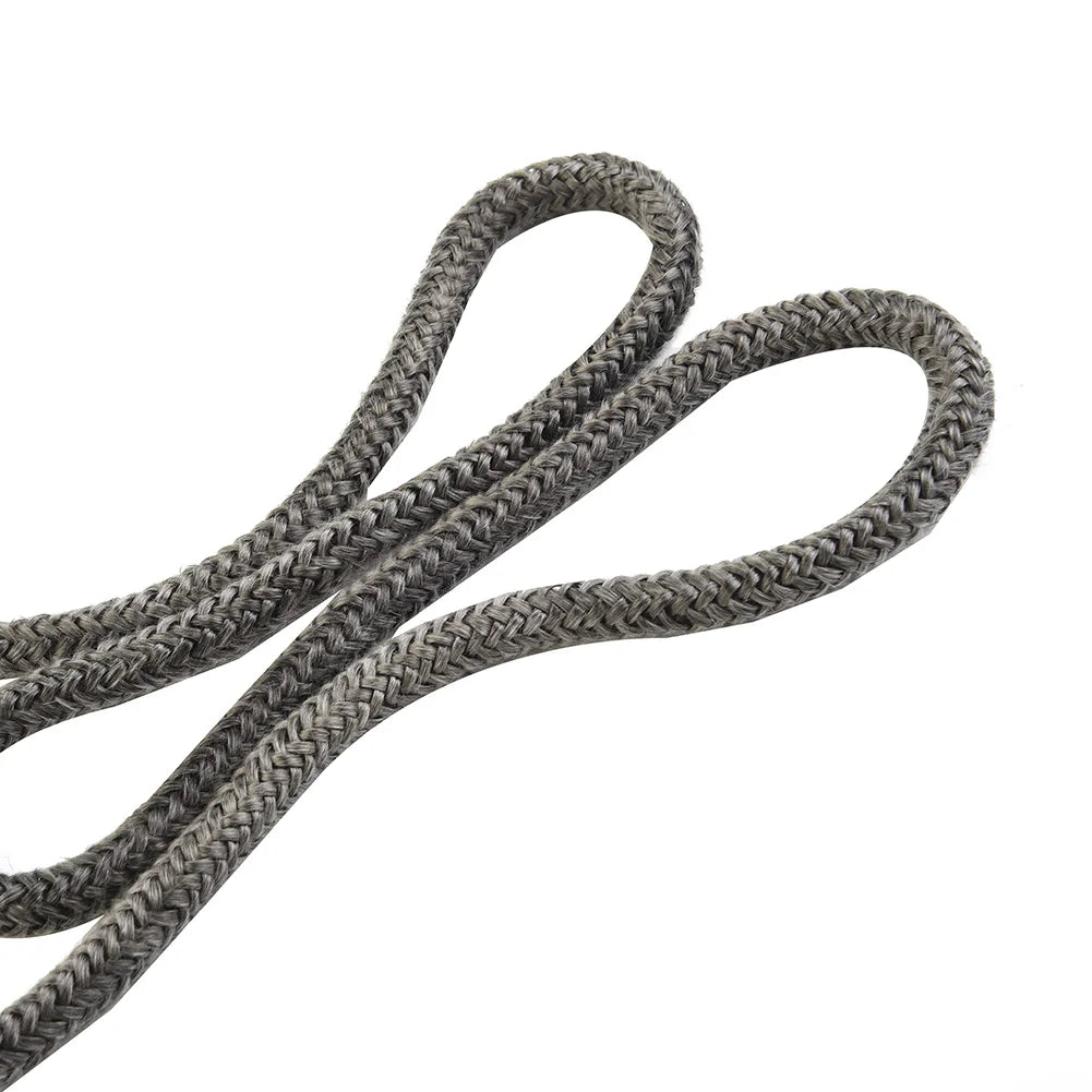 Stove Fire Rope Black Wood Burning Stove 6mm 8mmm 2m Length Log Burner Door Seal High Temperature Stove Heating Fireplaces Part - ALPENZO