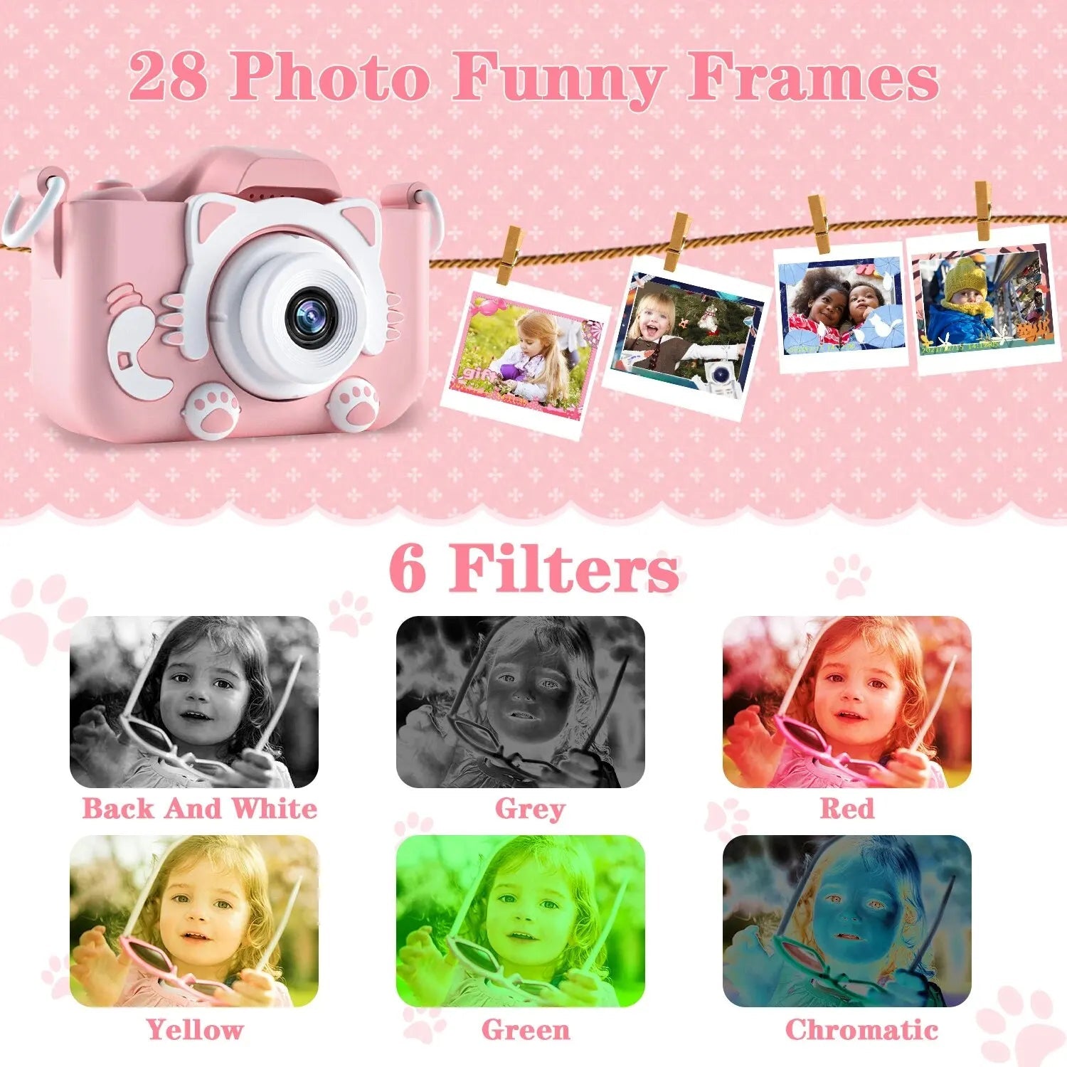 Children Camera 1080P HD Toddler Digital Video Camera 2.0-inch Kids Camera with Silicone Cases Toys for Christmas Birthday Gifts ALPENZO