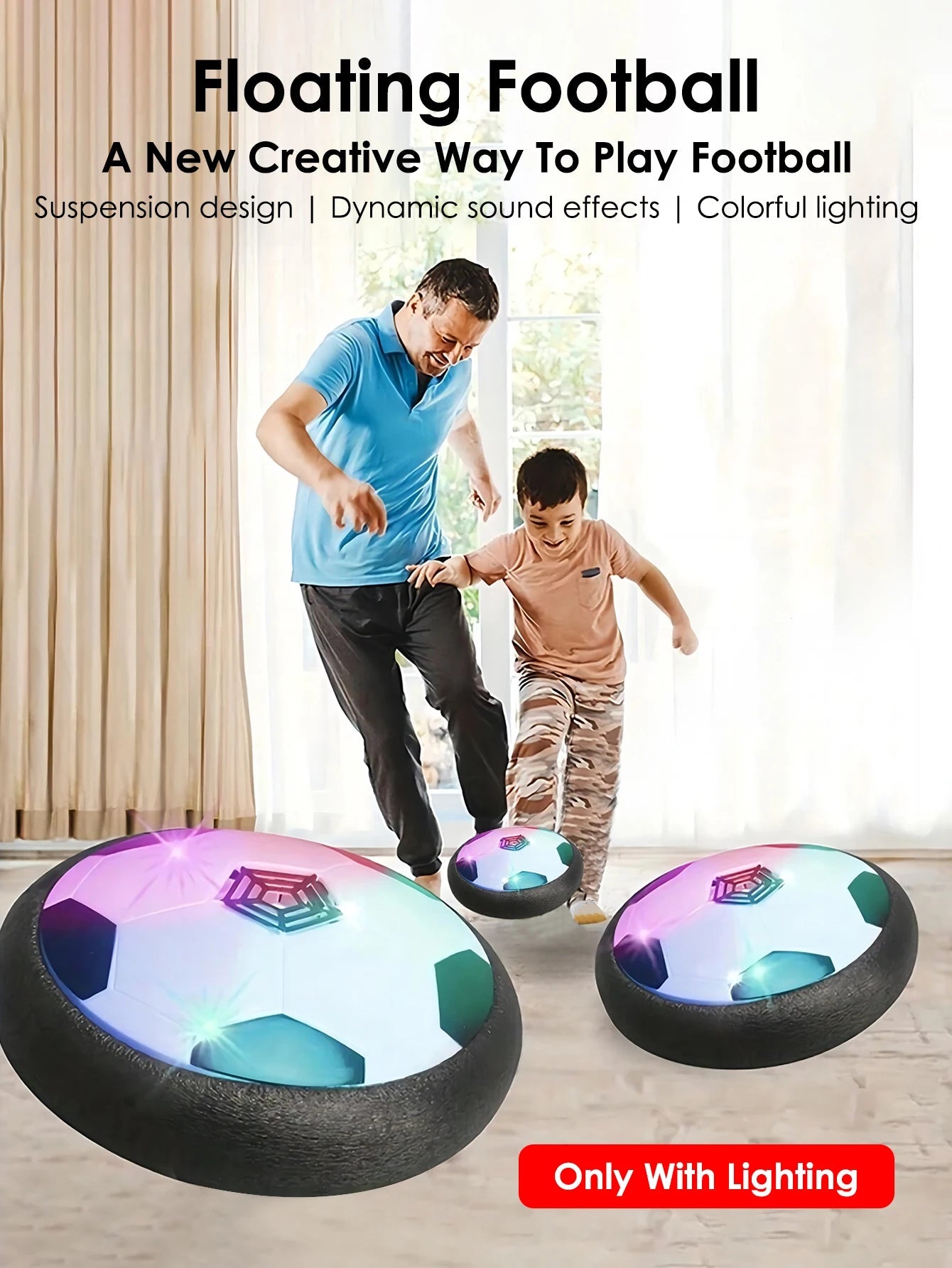 1pcs Floating Football Children's Interactive Football Electric Indoor Parent-child Interactive Sports Toys Creative Sports Toy ALPENZO
