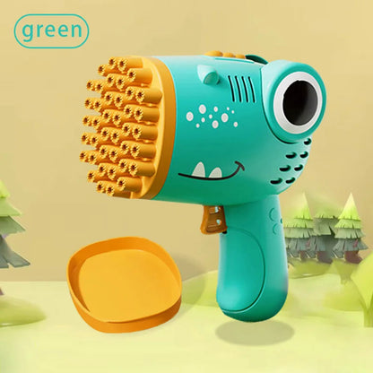 40 Hole Dinosaur Bubble Handheld Bubble Machine, Electric Bubble Gun Outdoor Wedding Party Toy(without Bubble Water) ALPENZO