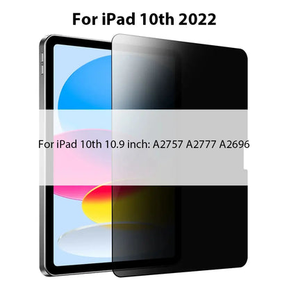 Privacy Glass For iPad Pro 12.9 12 9 11 6th 9th 10th 10 Gen Screen Protector For iPad Air 5 4 7th 8th 10.2 Mini 6 Anti-peep Film - ALPENZO