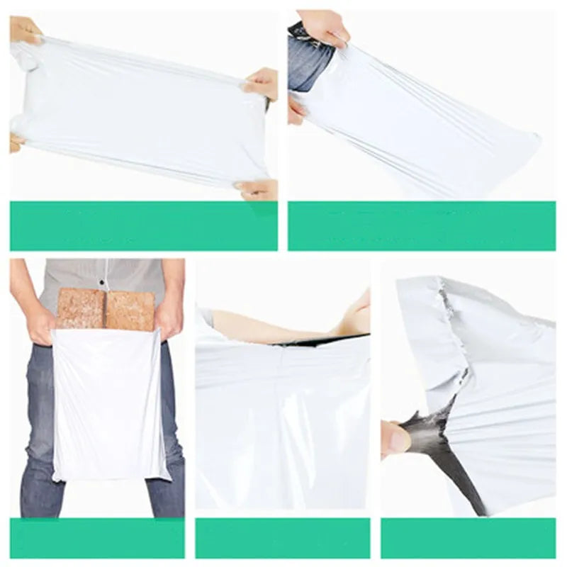 INPLUSTOP Ploy Shipping Bags Opaque PE Plastic Express Envelope Storage White Color Mailing Bags Self Adhesive Seal Courier Bag ALPENZO