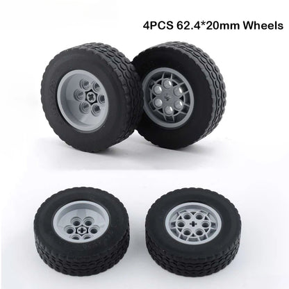 4WD RC Car Chassis Electric Set Four-Wheel Drive Technical Chassis Bricks IR Remote Reciever MOC Building Blocks for legoeds ALPENZO