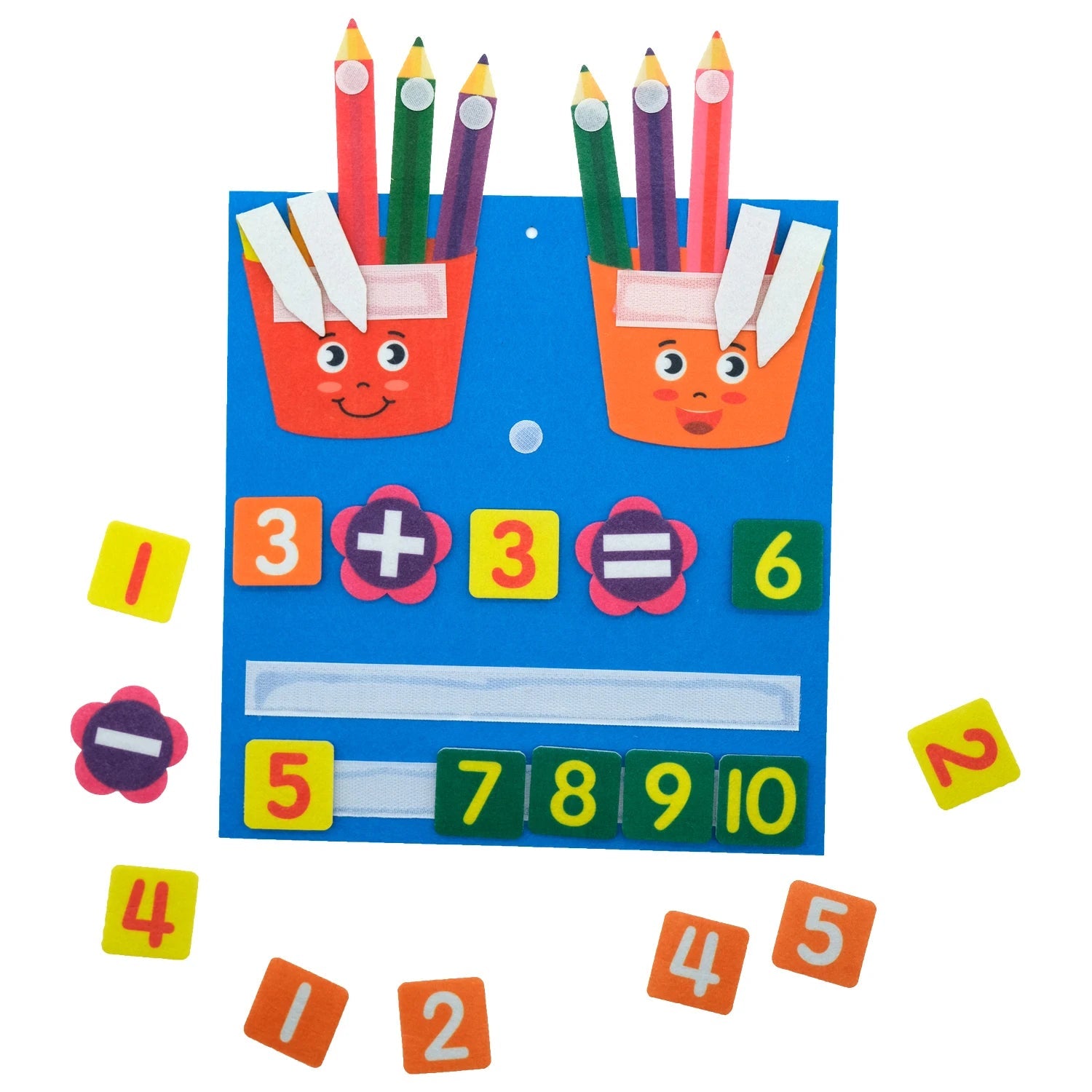 Kids Montessori Toys Felt Board Finger Numbers Counting Toy Learn Calculate Math Toy for Kids Kindergarten Learning Activities ALPENZO