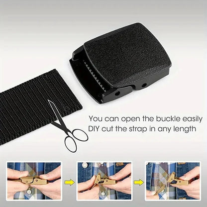 Automatic Buckle Nylon Belt Outdoor Hunting Multifunctional Tactical Canvas Belt High Quality Men Belt