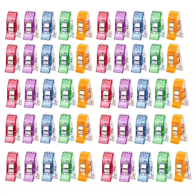 Sewing Clips Colorful Clips Multipurpose Plastic Craft Crocheting Knitting Safety Clothing Clips Color Binding Clips Paper - ALPENZO