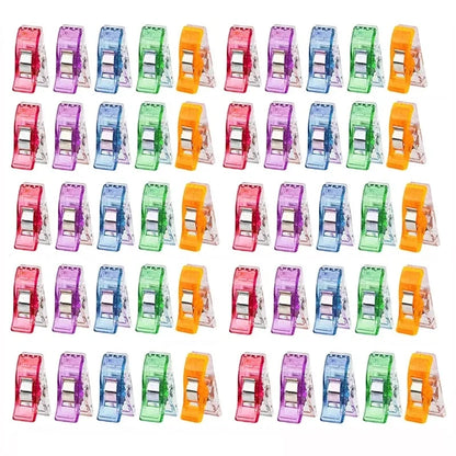 Sewing Clips Colorful Clips Multipurpose Plastic Craft Crocheting Knitting Safety Clothing Clips Color Binding Clips Paper - ALPENZO