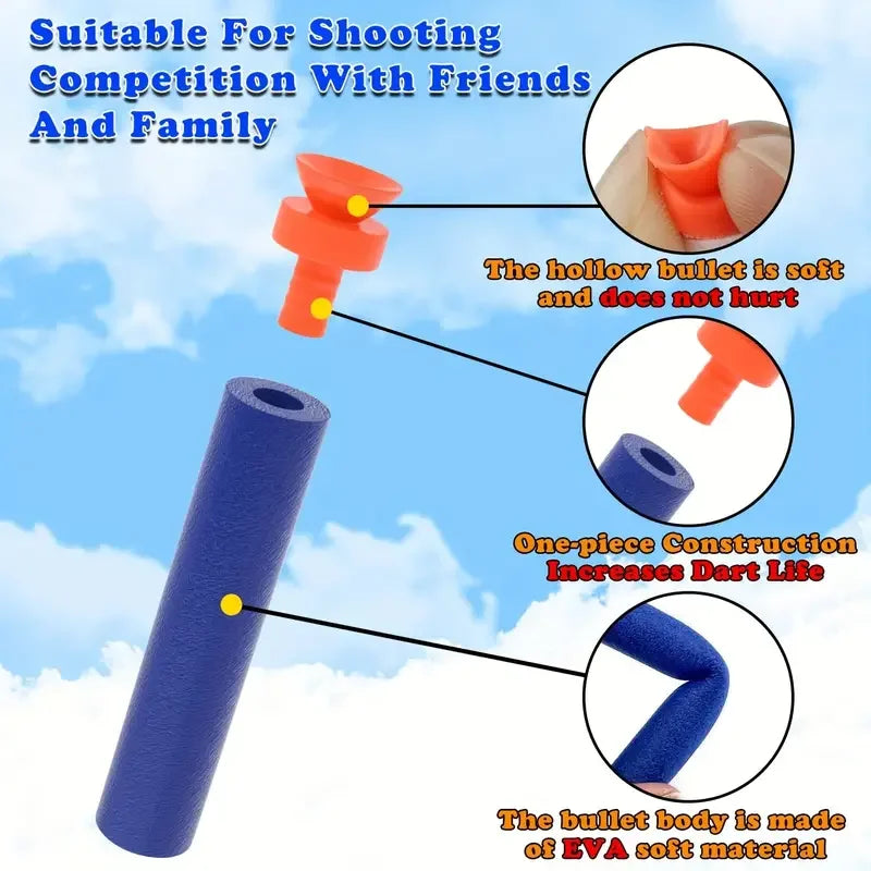 50/100pcs, Blue Filling Darts, Soft Head Bullets Foam Darts, Pistol Children's Toy, Gun Accessories Darts, Soft Toy, Gun Filling ALPENZO