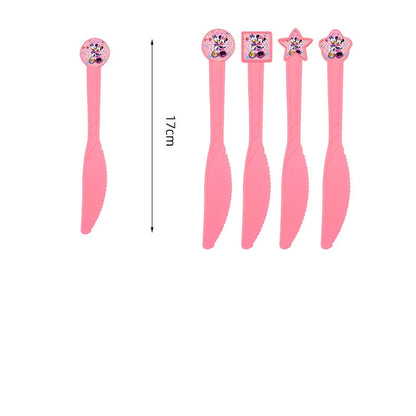 Minnie Mouse Party Decoration Disposable Tableware Minnie Cup Plate Balloon For Girls Baby Bath Birthday Party Supplies ALPENZO