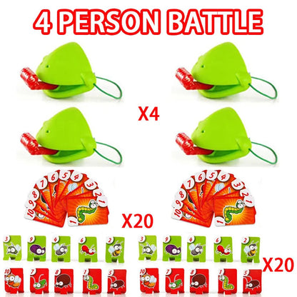 Frog Lizard Mask Wagging Tongue Lick Cards Board Games for Children Family Party Toys Antistress Funny Desktop Puzzle Game Toys ALPENZO