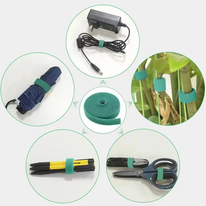 5M Nylon Plant Bandage Tie Reusable Plant Hook Loop Ties Green Fastener Tape Bamboo Cane Wrap Support Home Garden Accessories - ALPENZO