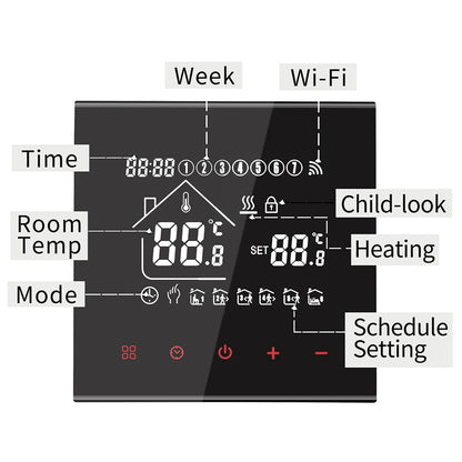 MINCO HEAT M4A Warm Floor Thermostat Tuya WiFi 3A 16A Electric/Gas Boiler/Water Heating Temperature Controller 1PC - ALPENZO