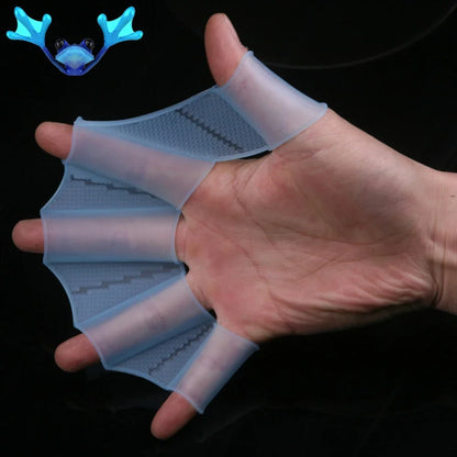 Silicone Swimming Fins Flipper Men Women Child Swim Pool Sport Professional Training Finger Hand Webbed Gloves Paddles Equipment