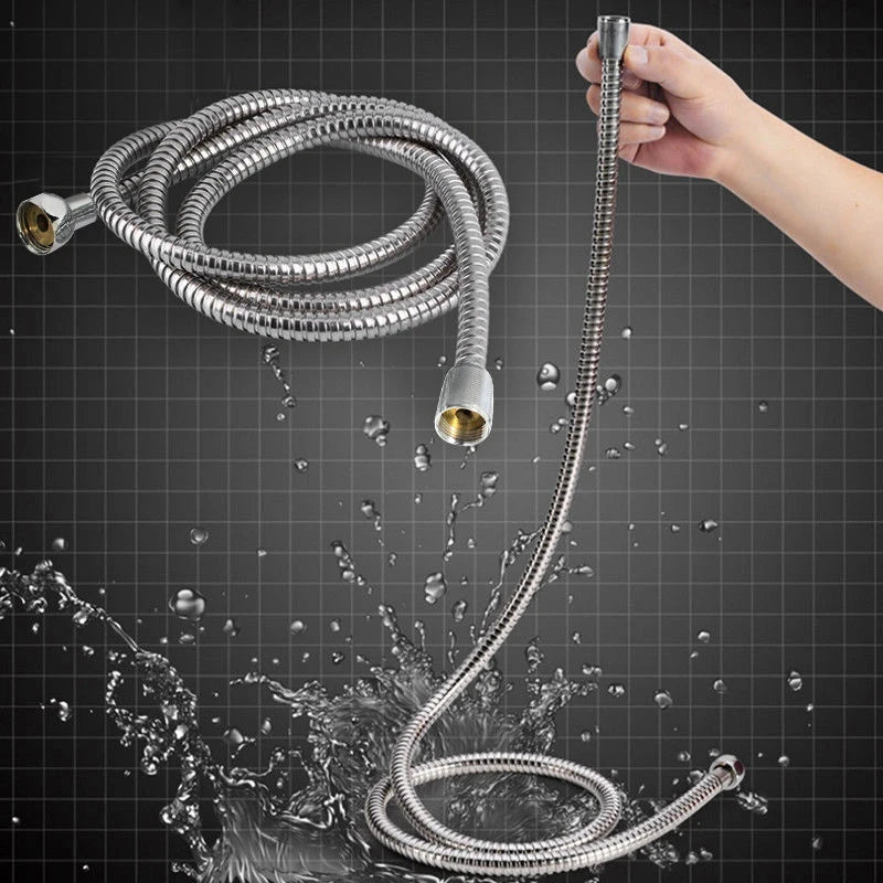 Stainless Steel Flexible Shower Hose Long Bathroom Shower Water Hose Extension Plumbing Pipe Pulling Tube Bathroom Accessories - ALPENZO
