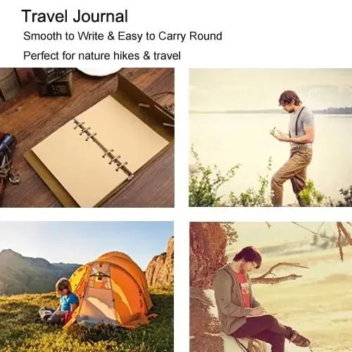 Retro Notebooks & Journals Agenda  Binder Sketch Book Leather Soft Cover 14x10cm Replaceable Kraft Paper Inner Korean Stationery ALPENZO