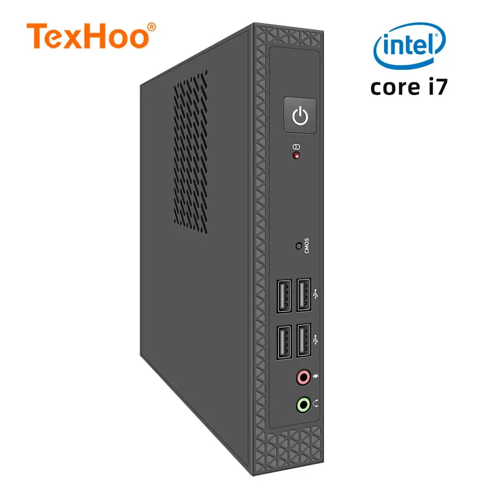 TexHoo Mini PC Computer Intel Core i7 i5 Processador ITX Windows 10 Pro Thin Client Industry COM SSD Bluetooth WIFI Brand New - ALPENZO