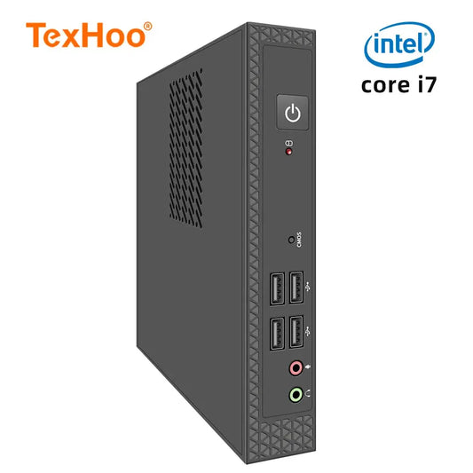 TexHoo Mini PC Computer Intel Core i7 i5 Processador ITX Windows 10 Pro Thin Client Industry COM SSD Bluetooth WIFI Brand New - ALPENZO