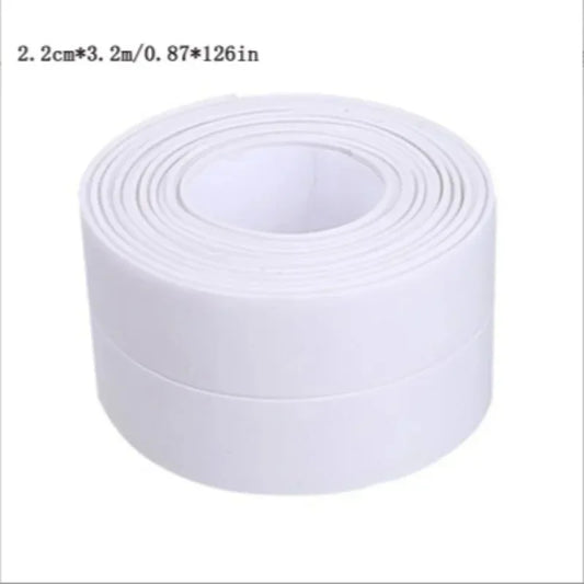 1 Roll of Waterproof White PVC Self-Adhesive Tape - Perfect for Bathroom, Sink & Kitchen - Super Strong Stickiness! - ALPENZO