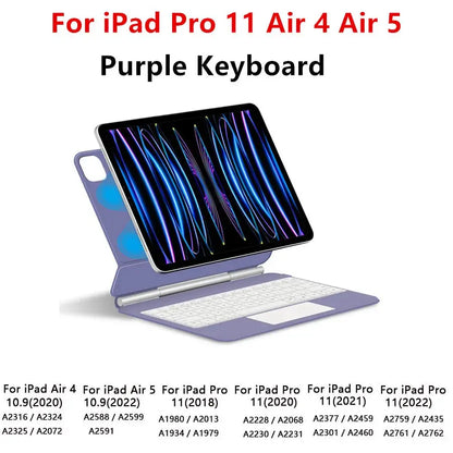 Magic Keyboard for iPad Pro 11 12.9 Air 4 Air 5 for iPad 10th Generation Pro 12.9 6th 5th 4th 3rd Gen Smart Cover Magnetic Case - ALPENZO
