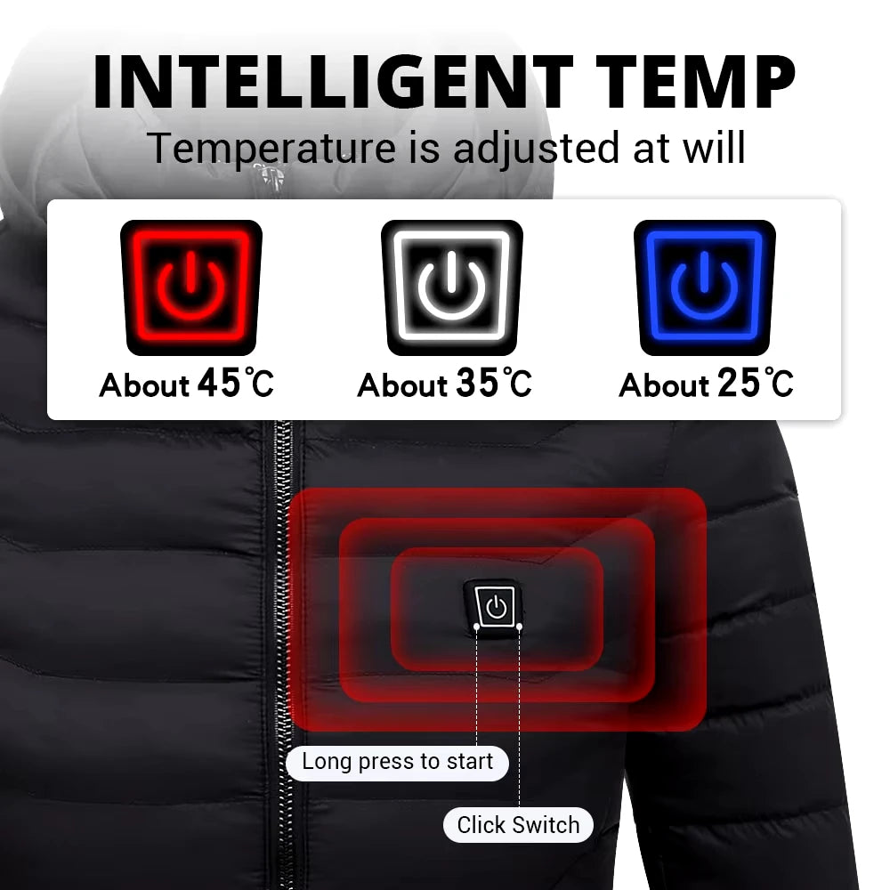 Heated Jacket 21 Areas /2 Areas Winter Men's Women's skiing Jacket USB Electric Heating Jacket Heated Vest Moto Thermal Clothes