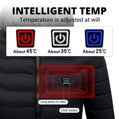 Heated Jacket 21 Areas /2 Areas Winter Men's Women's skiing Jacket USB Electric Heating Jacket Heated Vest Moto Thermal Clothes
