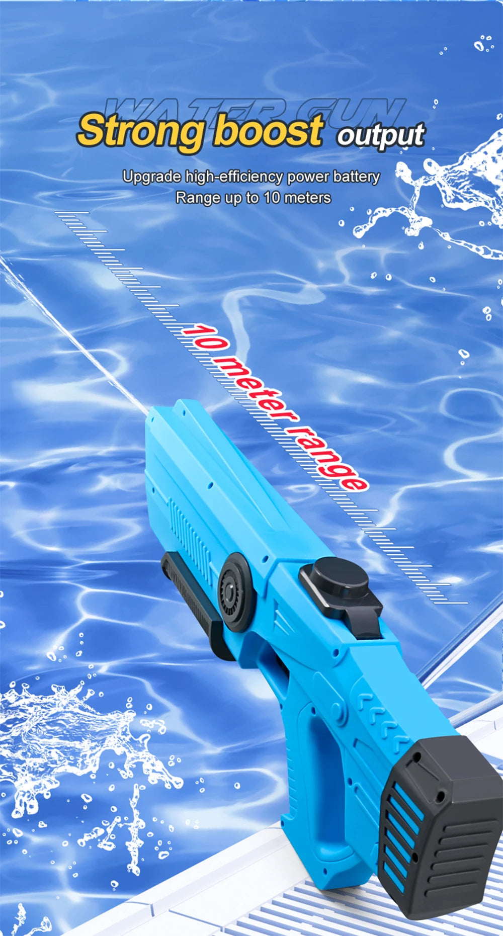 Electric Automatic Water Storage Gun Toys Portable Children Summer Beach Outdoor Fight Fantasy Spray Gun Toys Boy Kid Adult Game ALPENZO
