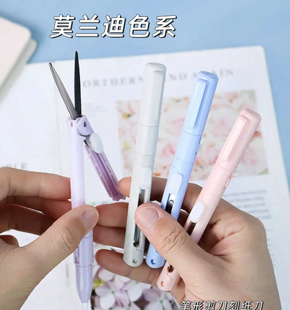 Mini Colorful Folding Scissors , Hand Tent Cutting, Mini Engraving Knife, Scissors, Paper Trimming Utility Knife ALPENZO