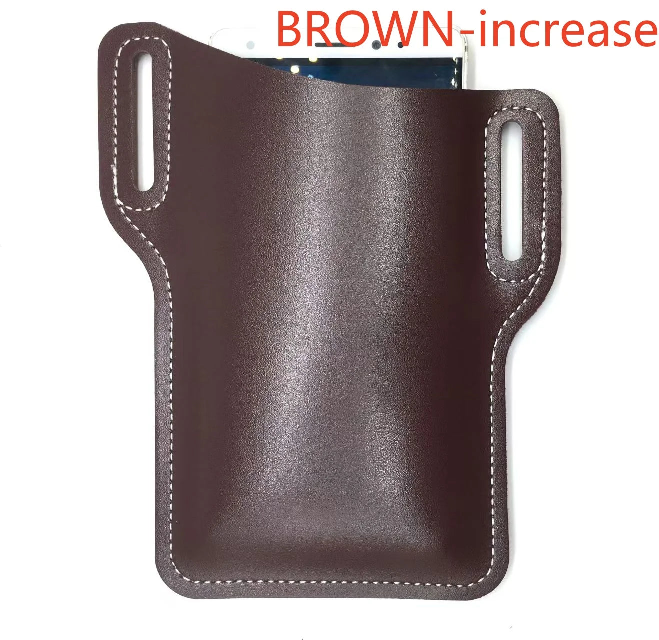 Outdoor storage Retro Horse Leather Phone Waist Bag Wearing Belt Men's Hanging Waist Bag Camping Sports Work Phone Bag
