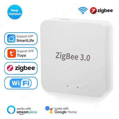 Tuya Zigbee 3.0 Gateway Hub Smart Home Wireless Bridge Smart Life APP Remote Control Automation Device Works with Alexa Google - ALPENZO