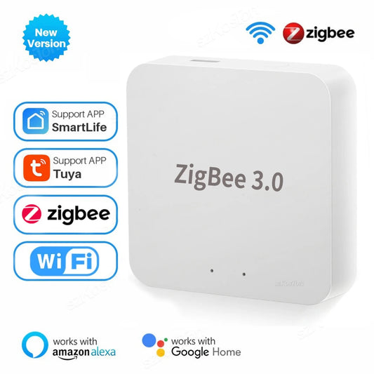 Tuya Zigbee 3.0 Gateway Hub Smart Home Wireless Bridge Smart Life APP Remote Control Automation Device Works with Alexa Google - ALPENZO