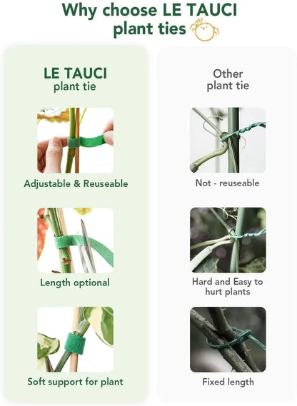 5M Nylon Plant Bandage Tie Reusable Plant Hook Loop Ties Green Fastener Tape Bamboo Cane Wrap Support Home Garden Accessories - ALPENZO