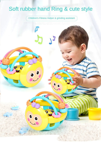 1 Pc 10cm Baby Toy Catch Ball Bendy Baby Walker Rattles Develop Intelligence Ball 0-12 Months Plastic Bell Rattle Doll ALPENZO