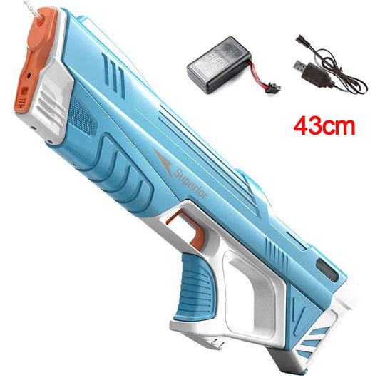 43cm Full Electric Automatic Water Storage Gun Toys Portable Children Summer Beach Outdoor Fight Fantasy Toys for Boys Kids Game ALPENZO