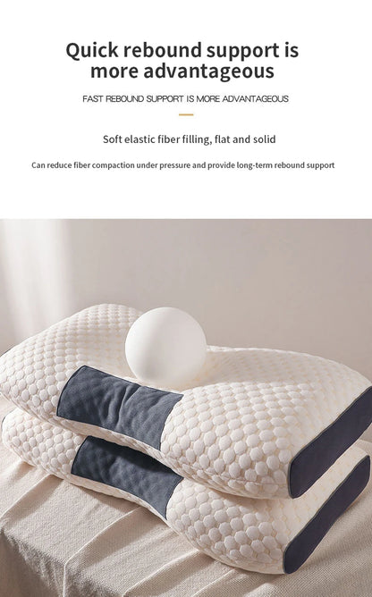 New Neck Pillow Help Sleep Protect The Neck Cervical Orthopedic Soybean Fiber Massage Household SPA Pillow For Sleeping Almohada - ALPENZO