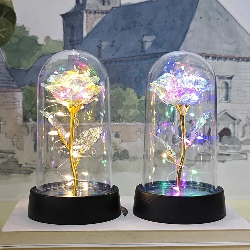 Rose Light Beautiful Realistic Looking Night Light Rose Eternal Flower Party Supplies LED Simulation Rose Flower Valentine's Day - ALPENZO