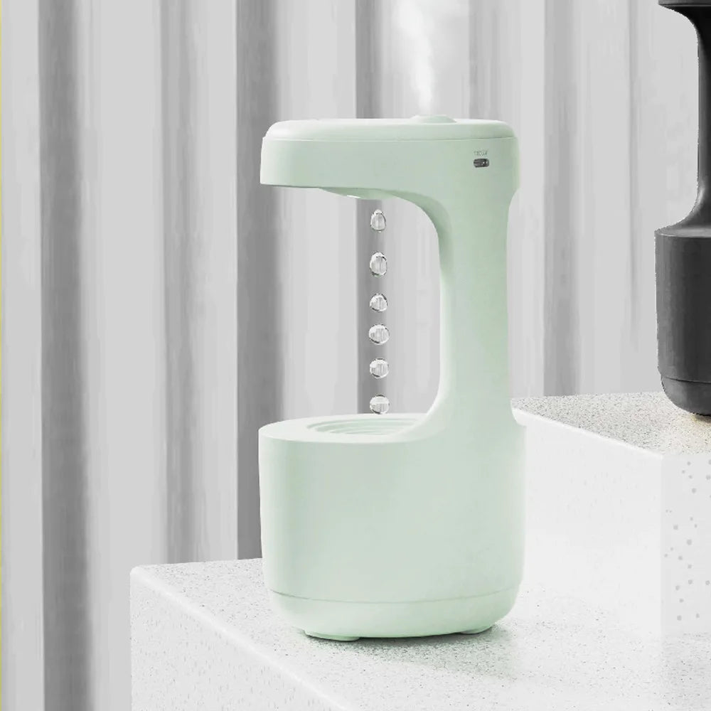 Anti-Gravity Humidifier With Clock Water Drop Backflow Aroma Diffuser Large Capacity Office Bedroom Mute Household Sprayer ALPENZO