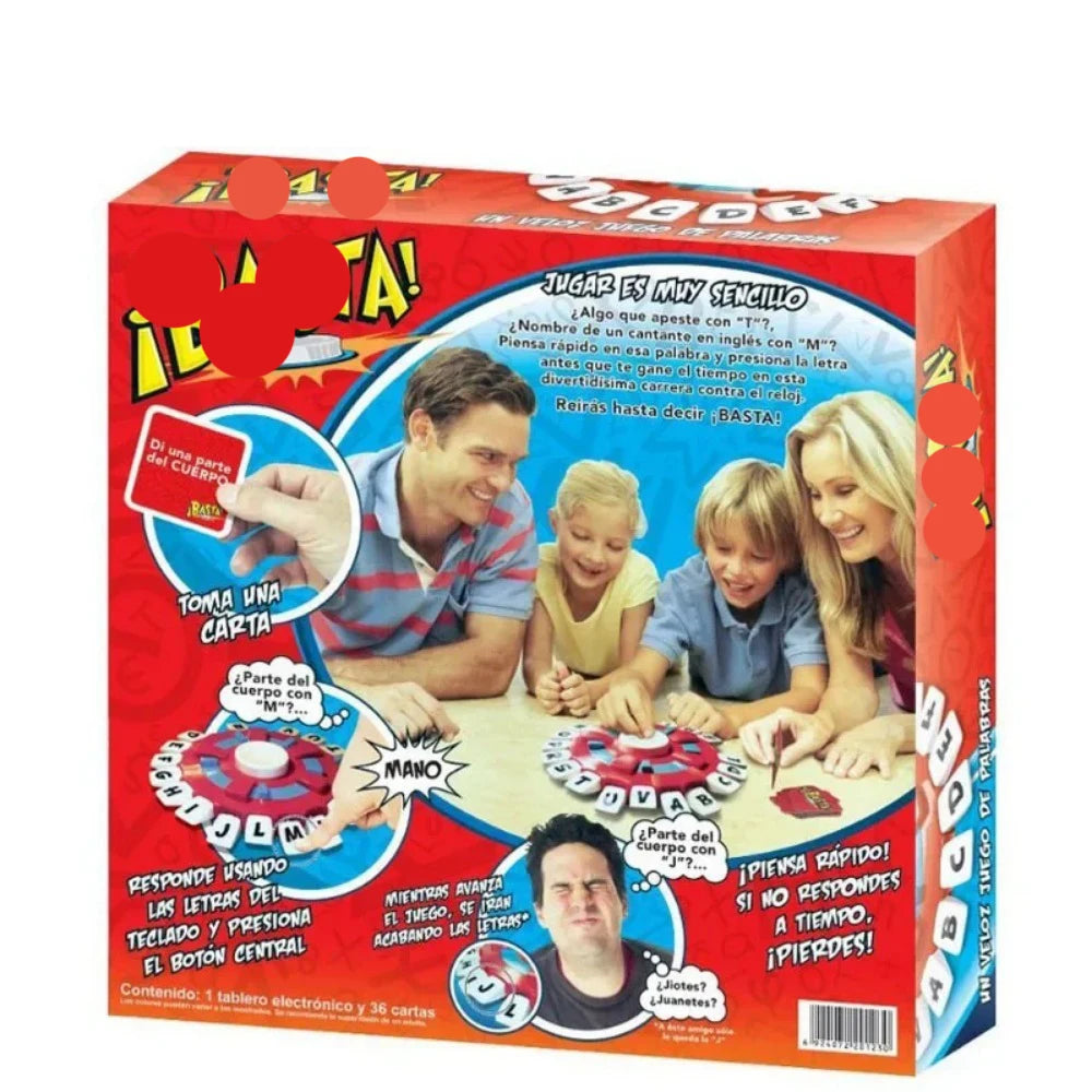 Children's Educational Table Toys English Spanish Crazy Alphabet Game Parent-child Interactive Turntable Toy Family Game