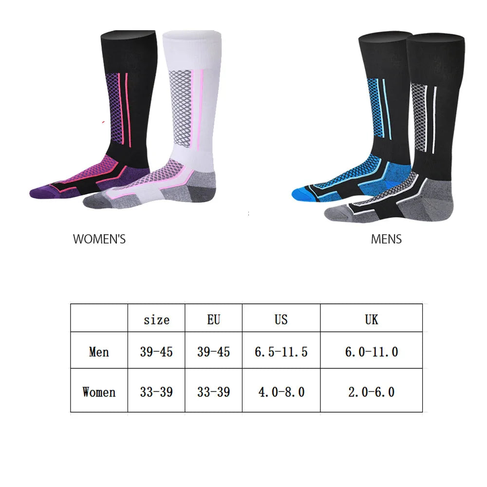 Ski Thermal Socks Men Women Winter Long Warm Compression Socks Ski Hiking Snowboarding Climbing Sports Socks