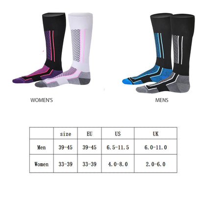 Ski Thermal Socks Men Women Winter Long Warm Compression Socks Ski Hiking Snowboarding Climbing Sports Socks