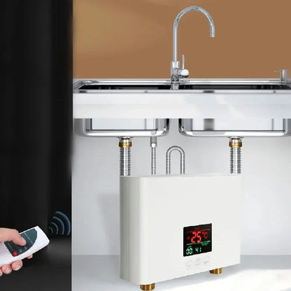 110V/220V Instant Water Heater 3000W/5500W Wall-Mounted Electric Heaters for Bathroom Hot Water Shower and Home Kitchen Heating - ALPENZO