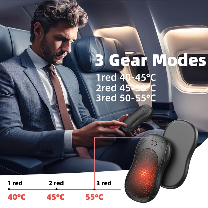 2Pack Magnetic Rechargeable Hand Warmers with 3 Heat Settings Pocket-Sized Light Sleek Stylish for Winter Outdoor/Skiing 2025NEW ALPENZO