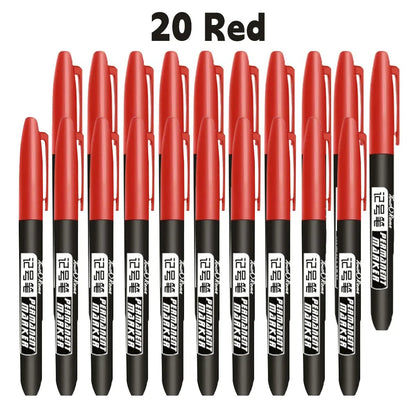 Permanent Marker Pen Drawing Markers Black Blue Red Waterproof Ink Sketch Pens Stationery Art School Supplies For Glass Metal ALPENZO