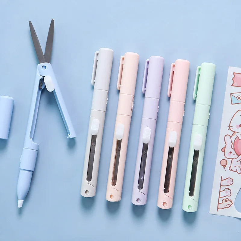 Mini Colorful Folding Scissors , Hand Tent Cutting, Mini Engraving Knife, Scissors, Paper Trimming Utility Knife ALPENZO