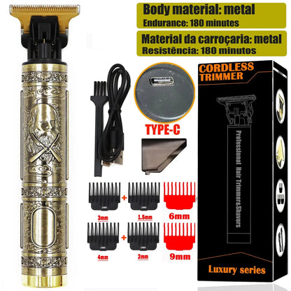 OHS Electric Hair Clipper Professional USB Cordless Clipper Professional Beard Trimmer Haircut Grooming Kit Hair Cutting Machine - ALPENZO